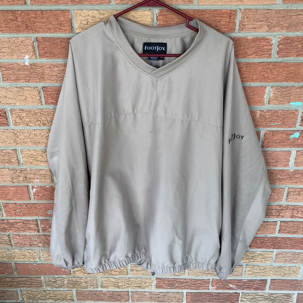 FootJoy Tan Men’s XL LS Pullover Jacket EUC